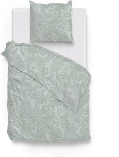 Zo! Home Cotton Bettwäsche 200x200 Paisley di Lino Mint green grün meliert