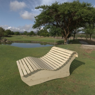 Relaxliege "Heiner" Gartenliege 120cm Fichte