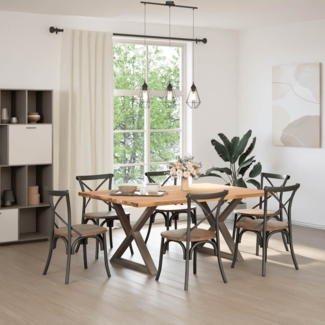 vidaXL Esstisch Hellbraun 180x120x74 cm Massivholz Eiche Rechteckig 3304923