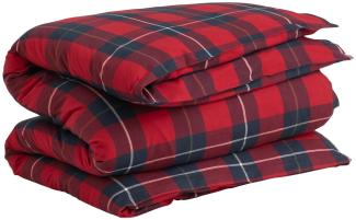 GANT Bettdeckenbezug Bettwäsche Flannel Check Ruby Red 135 x 200 cm