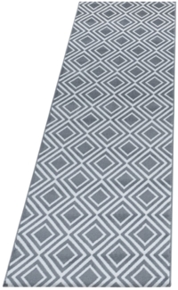 Kurzflor Teppich Clara Läufer - 80x250 cm - Grau