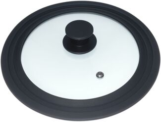 Universaldeckel 24/26/28cm Topfdeckel Pfannendeckel Glasdeckel Kochdeckel Silikondeckel schwarz