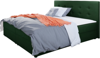 Boxspringbett 'Wirig I', Grün, 140x200 cm