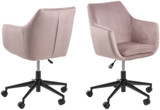 ebuy24 Drehstuhl Noel Bürostuhl dusty rose, schwarz.