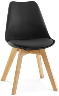 Kokoon Design Stuhl Tylik Kunstleder Schwarz