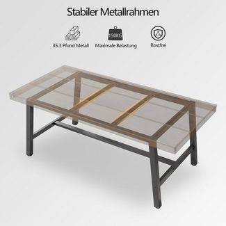 GarveeMore Esstisch Großer rechteckiger Esstisch für 6 bis 8 Personen