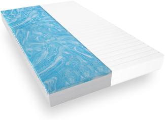 Ergonomische Gel Matratze H3, 7 Zonen Matratze, Kaltschaummatratze mit integriertem Gel Topper, Versand als Rollmatratze 90x200