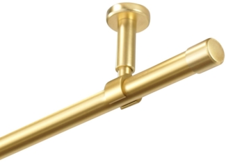 iso-design Gardinenstange Set zur Montage an der Decke mit 20 mm Durchmesser 1-läufig, Ø 20 mm, 1-läufig, Deckenmontage, Aluminium, Variabler Deckenabstand