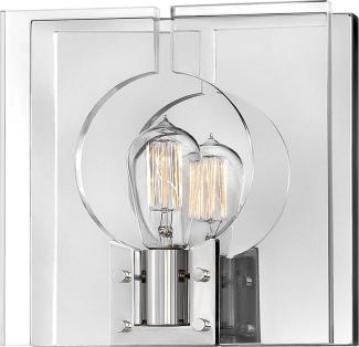 Elstead Lighting QN-LUDLOW1-PN QUINTIESSE Wandleuchte Ludlow E27 60W Stahl, Nickel poliert; Acryl klar L:13. 1cm H:26. 1cm B:26cm dimmbar