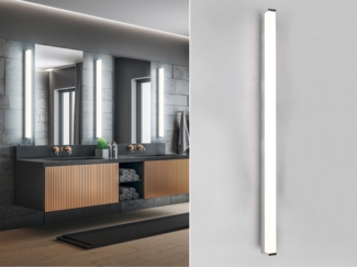 LED Badezimmer Wandleuchte FABIO in Chrom - Spiegelleuchte, Breite 120cm