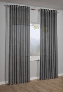 Sehlbach Fertigschal mit Gardinenband Struktur 135x245 cm anthrazit