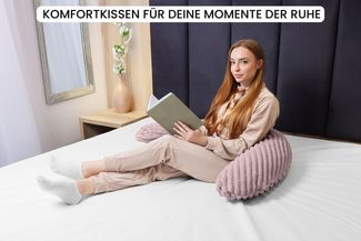 Amilian Stillkissen XXL 170 cm - Seitenschläferkissen - Schwangerschaftskissen, komfortables Pregnancy Pillow mit abnehmbarem Bezug, Schlafkissen für Seitenlage, Lagerungskissen für Schwangere und Stillzeit