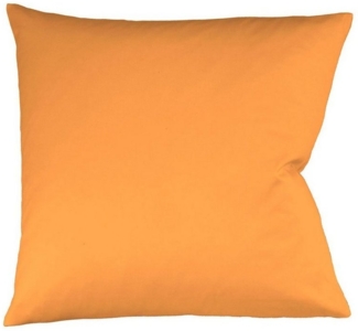 Fleuresse Mako-Satin Kissenbezug Bezug 80x80 cm uni mit RV 2046 gold