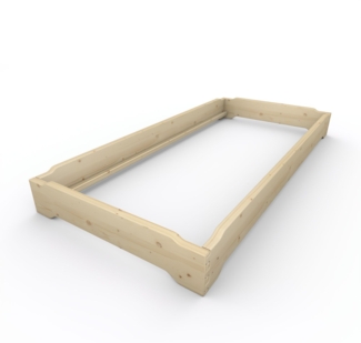 Stapelbett Holzbett (Fichte) "Gäste-Edi" 100 x 220cm 23cm Gästebett Jugendbett