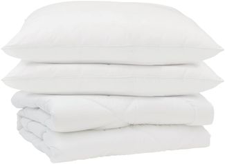 vidaXL Sommerdecke mit Kissen 3 pcs Weiß Mikrofaser 3377340