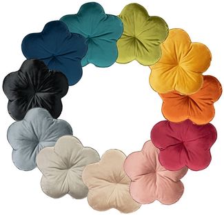 Blumen-Kissen karmin-rot beties "Samt&Sonders