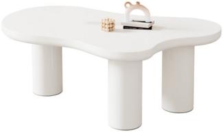 MC Star Couchtisch Unregelmäßiger in Wolkenform, MDF-Tischplatte PVC-Beine (107cm Länge, 66cm Breite, 40.5cm Höhe, mit Filzunterlage)