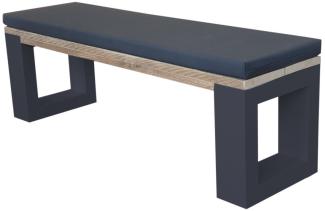 Wood4you - Bank New Orleans - inkl. Kissen 200 cm Schwarz