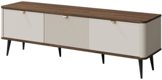 Compleo TV-Schrank mit 3 Türen, TV-Kommode mit Lamellen LILIA, Elegant design
