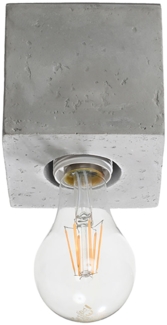 Deckenleuchte, Beton Grau, Würfel-Design, H 10 cm