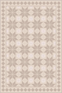 Bilderdepot24 Teppich Vinyl Wohnzimmer Schlafzimmer Flur Küche Fliesen Muster, rechteckig - beige glatt, nass wischbar (Küche, Tierhaare) - Saugroboter & Bodenheizung geeignet