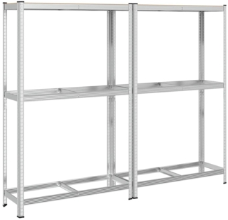 vidaXL Reifenregale 2 Böden 2 Stk. 110x40x180 cm Stahl & Holzwerkstoff 4016969