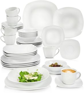 SÄNGER Porzellan Geschirrset Bilgola, Kombiservice 36 teilig für 6 Personen