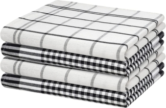 Hometex Premium Textiles Geschirrtuch 4er Set Geschirrtücher Grubentücher, Aus 100% Baumwolle, 50 x 70 cm, Extra saugfähig und schnell trocknend