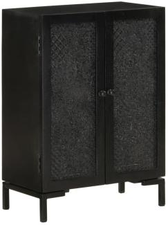 vidaXL Sideboard Schwarz 55x30x77 cm Massivholz Mango und Eisen 351645