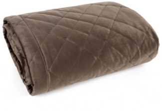 Eurofirany Tagesdecke RIA, Elegante Tagesdecke Velvet Sesseldecke Sofadecke Überwurf Samt