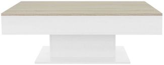 ML-DESIGN Couchtisch Couchtisch mit 2 Staufächern unter Schiebeplatte mit Truhefunktion, Sofatisch Eiche-Optik Weiß 110x60x40 cm Beistelltisch