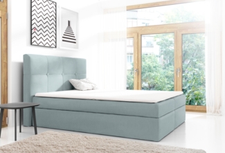 99rooms Verduro Boxspringbett Velours MONOLITH Silber 180x200 cm