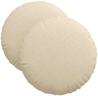 vidaXL Sitzkissen 2 pcs Creme Ø40 x 13 cm Stoff 42014127