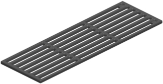 Allgrill Grillrost, Gusseisen schwarz, 15x46 cm