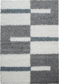 Hochflor Teppich Gianna Läufer - 80x150 cm - Türkis