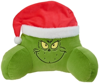 United Labels® Dekokissen The Grinch Kissen Rückenkissen Lesekissen mit Armlehnen Rückenstütze