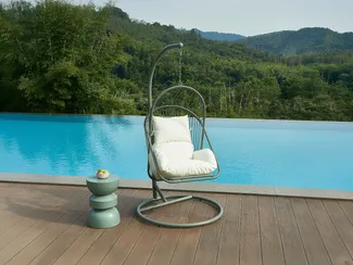 Vente-unique - LUTUS Gartenmöbel zum Entspannen Metall Grün - B 103 cm x H 197 cm x L 103 cm
