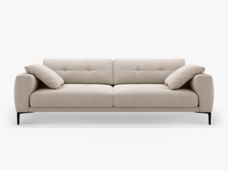 Micadoni Sofa Bemy 4-Sitzer Samt Beige