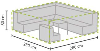 Wetterfeste Schutzhülle Abdeckung XL für Garten Lounge Set, 280x230x80cm