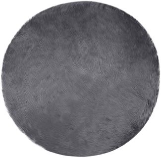 vidaXL Kunstschaffell Teppich Tafalla Anthrazit Ø 200 cm Polyester 42021605
