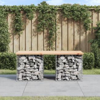 vidaXL Gartenbank aus Gabionen 103x44x42 cm Massivholz Kiefer 834338