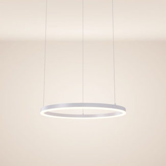 s.luce LED Ring Hängeleuchte Ø 60cm Weiß