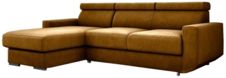 MOEBLO Ecksofa BURNO, Eckcouch L-Form mit Verstellbaren Kopfstützen, Couch für Wohnzimmer, Schlafsofa Sofagarnitur Sofa, mit Relaxfunktion