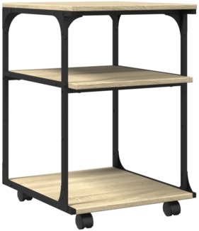 vidaXL Druckerständer 3 Ablagen Sonoma-Eiche 43x48x64 cm Holzwerkstoff 842277