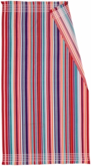 Dormabell Hamamtuch Wellnesstuch Strandtuch Saunatuch Streifen red 100x180 cm
