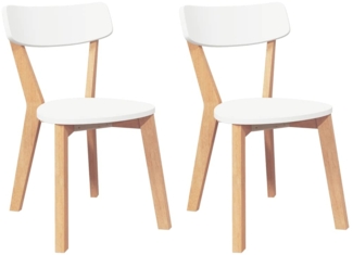 vidaXL Esszimmerstühle 2 Stk. Massivholz Gummibaum 4102434
