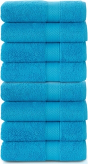CLASS HOME COLLECTION Gästehandtücher Gästetuch Gästetücher Handtuch Frottee Baumwolle 500g/m² Uni 8 tlg Set, Frottee (8er, 8-St), mit Bordüre