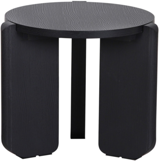 Selsey 'Preffines S' Couchtisch, Ø 50 cm, Eschenholzoptik schwarzgrau