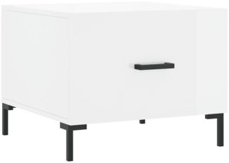 Couchtisch, Sofatisch Hochglanz-Weiß 50 x 50 x 40 cm Holzwerkstoff