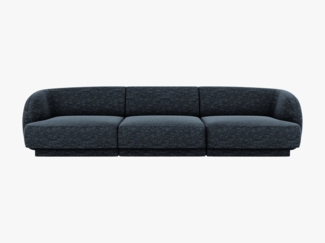Micadoni Sofa Miley 3-Sitzer Chenille Haga Königsblau
